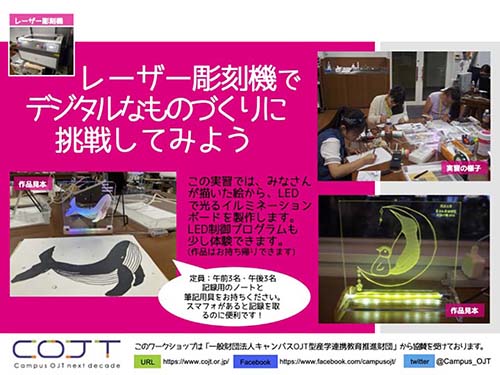 レーザー彫刻機を使って、 デジタルなものづくりに挑戦してみよう