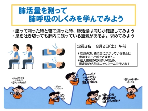肺活量を測って肺呼吸のしくみを学んでみよう